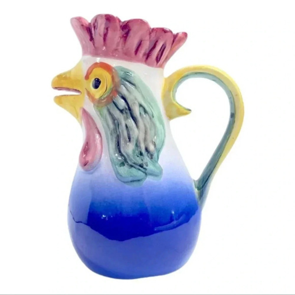 Vintage Chicken Ceramic Pitcher